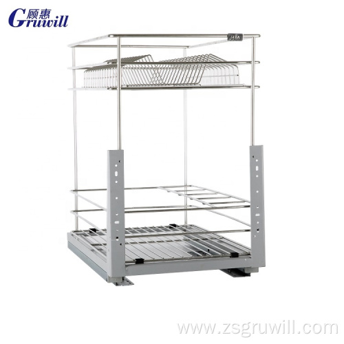 Multifunction kitchen pull out drawer Cabinet Basket Base